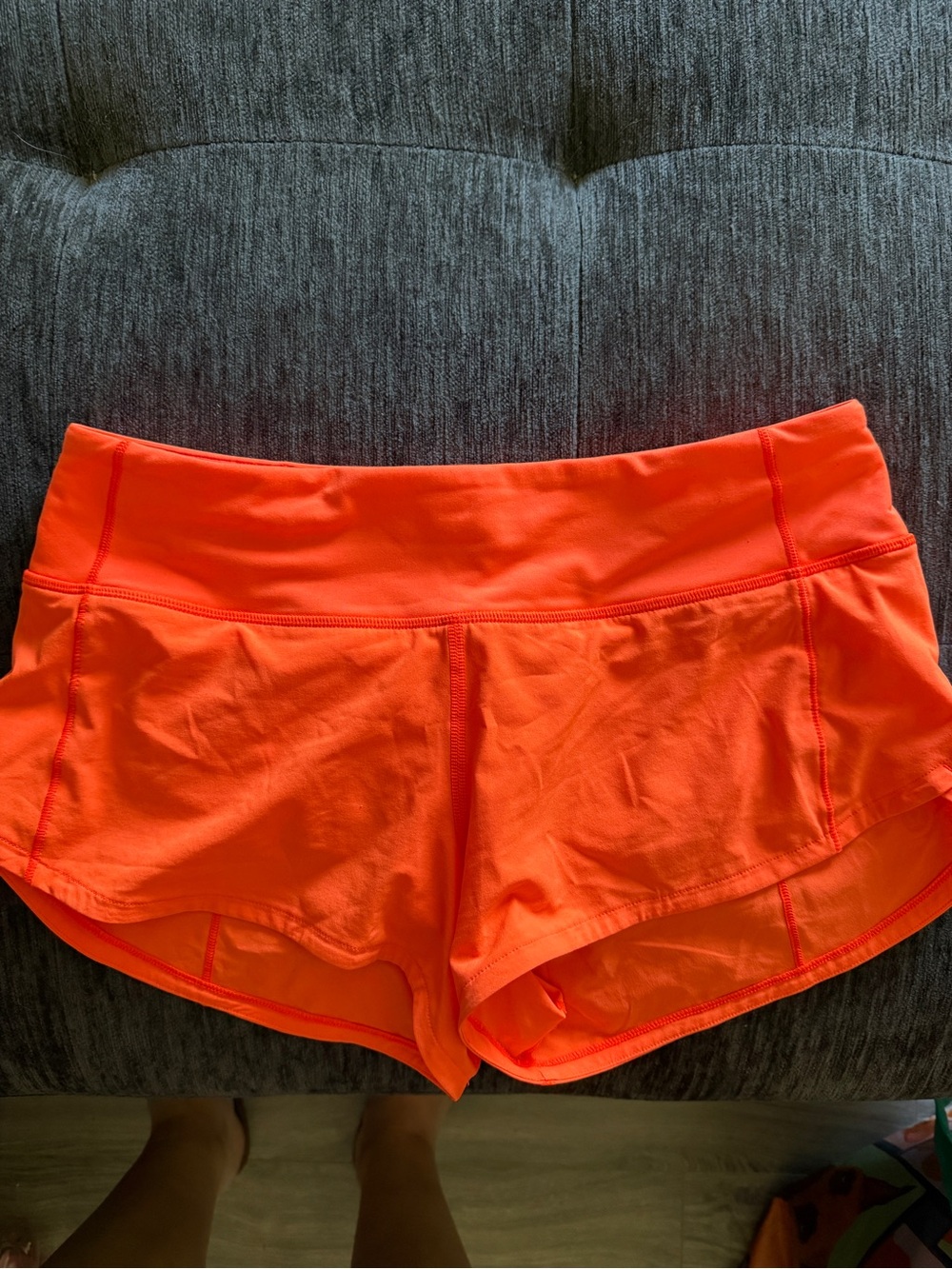lululemon athletica Neon Orange Athletic Shorts